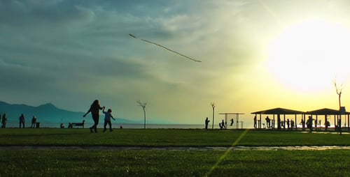 Beira-mar e as pessoas