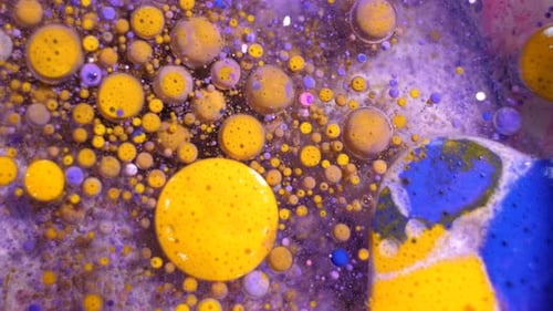 Colorful Sparkling Paints Mix in Beautiful Patterns