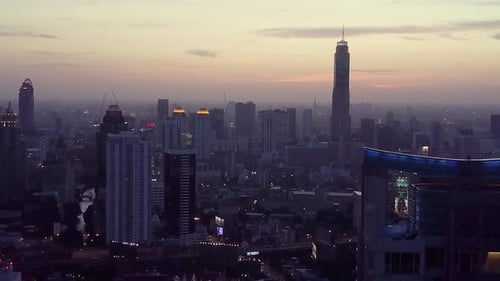 Sukhumvit Aerial View in Central Bangkok in Thailand