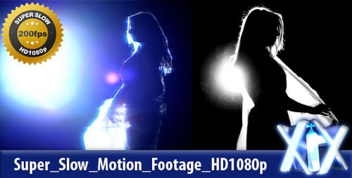 Woman Dancing with White Cloth in Slow Motion