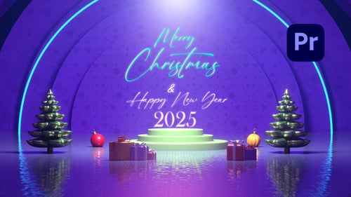 Glowing Futuristic Christmas and New Year Opener