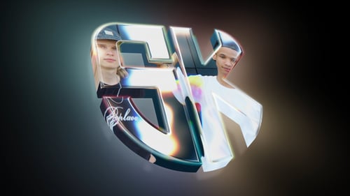 Refractive Glass Logo Reveal with Chromatic Aberration