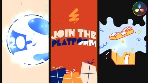 Animated Christmas Gift Box Logo Reveal Vertical