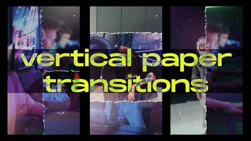 Transiciones verticales de papel rasgado | MOGRT