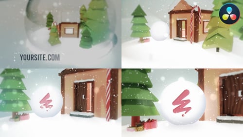 Snow Globe Logo Reveal for DaVinci Resolve