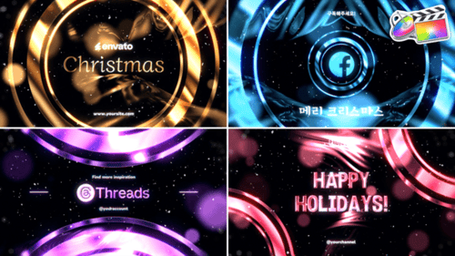 Glowing Holiday Greetings Titles for Festive Social Media Displays