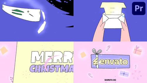 Abridor de Logotipos con Cartas Navideñas para Premiere Pro