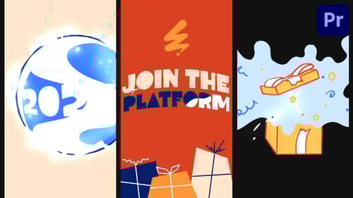 Animated Christmas Gift Box Logo Reveal Vertical