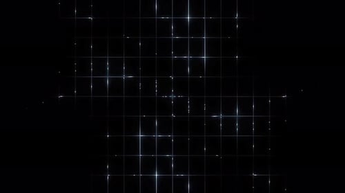 Abstract Grid Lines Animation with Glowing Light Particles