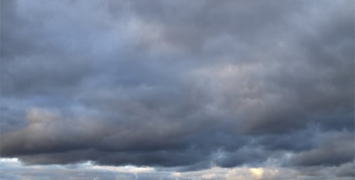 Dramatic Rolling Grey Clouds Across the Sky