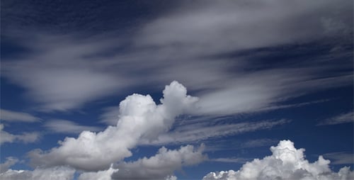 Clouds Moving Across a Blue Sky Time Lapse