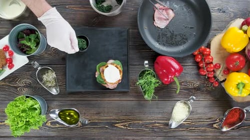 Fond en bois d'ingrédients alimentaires
