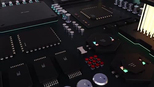 componentes do poder de computação em um chip. o conceito de tecnologia de computador de próxima geração