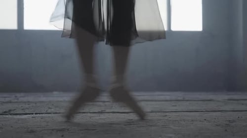 Ballet Dancer Performs in Urban Setting