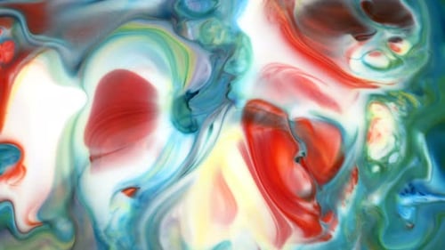Abstract Fluid Colors Swirling Together