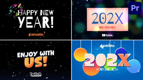 Festive Animated New Year Titles and Christmas Greetings