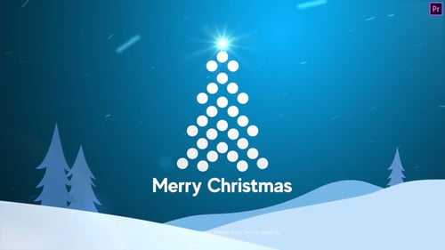 Animated Christmas and New Year Greetings with Snowy Tree Reveals