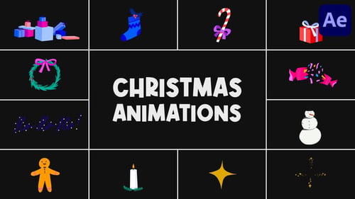 Festive Christmas Element Animations Kit