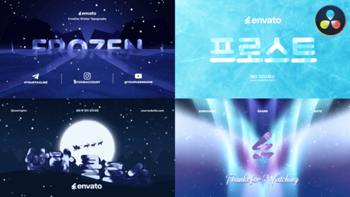 Winter Typography for DaVinci Resolve