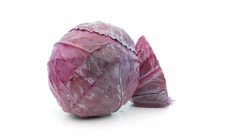 Fresh Red Cabbage with Detailed Interior
