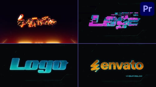 Cyberpunk Logo Reveal Premiere Pro