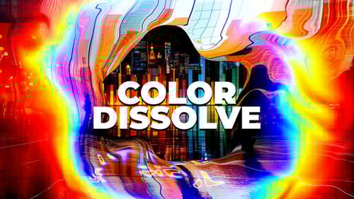 Color Dissolve VHS Glitch Slideshow Opener