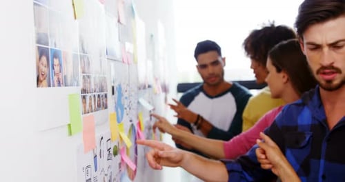 Group Collaborates in Bright Office Environment