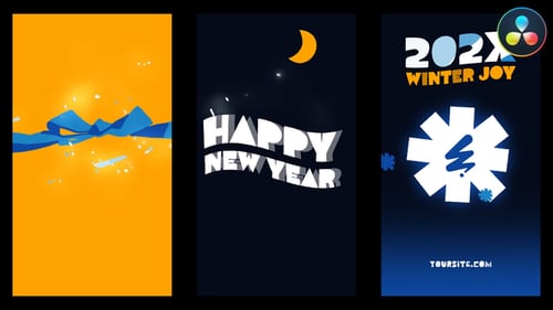 New Year and Christmas Vertical Logo Opener