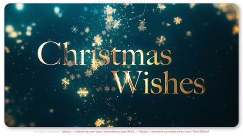 Christmas Wishes Elegant Particle Text Reveal