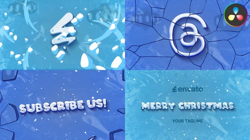 Christmas Ice Logo for DaVinci Resolve
