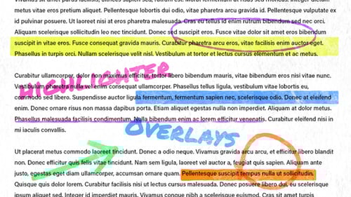 Media Highlighter Overlays