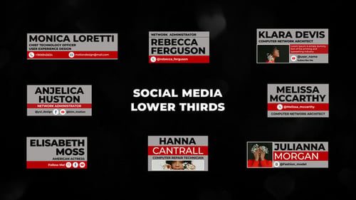 Social Media Lower Thirds | AE