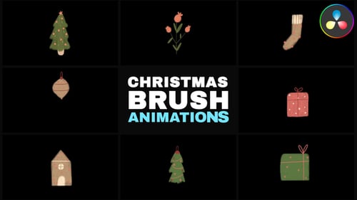 Christmas Brush Animations for DaVinci Resolve