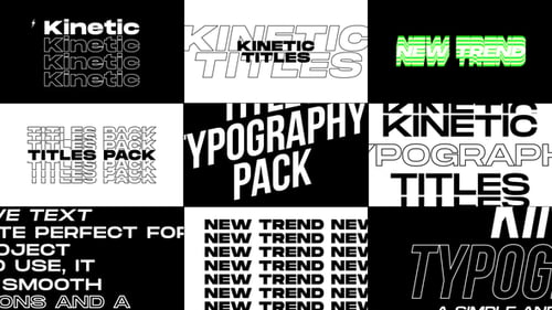 Dynamic Kinetic Typography Titles Pack
