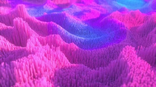 Abstract Voxel Grid Wave Motion Background