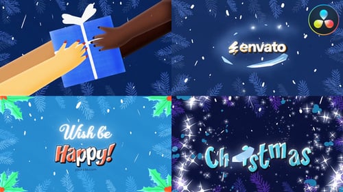 Christmas Gift Logo Opener | DaVinci Resolve
