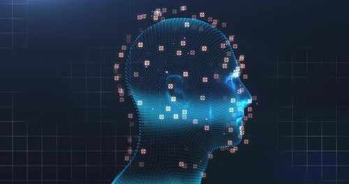 Rotating Digital Human Head Holographic Technology