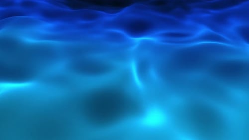 Abstract Fluid Blue Waves Flowing Seamless Motion Background