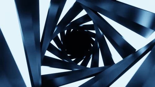 Elegante túnel azul de ciencia ficción