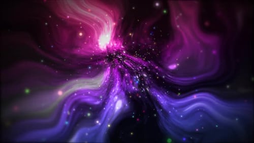 Vibrant Abstract Space Nebula Tunnel Background Animation