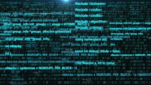 Computer Binary Programming Code Rolling Technology Background