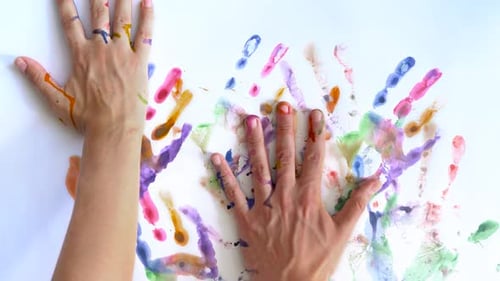 Colorful Handprints and Fun Art Activity