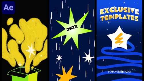 New Year Vertical Opener for After Effects