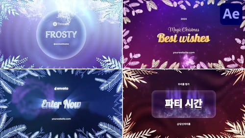 Tipografía de marcos navideños para After Effects