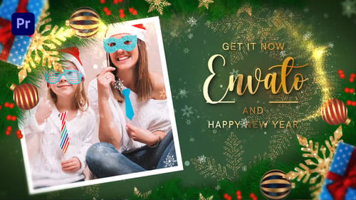Merry Christmas Slideshow II Happy New Year 2025 MOGRT