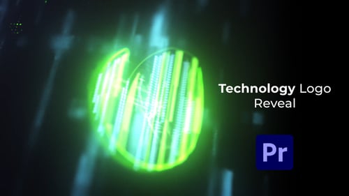 Futuristic Glitch Tech Logo Reveal