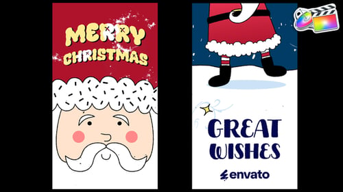 Santa Wishes Typography Stories for FCPX