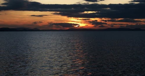 Sunset And Seascape Time Lapse