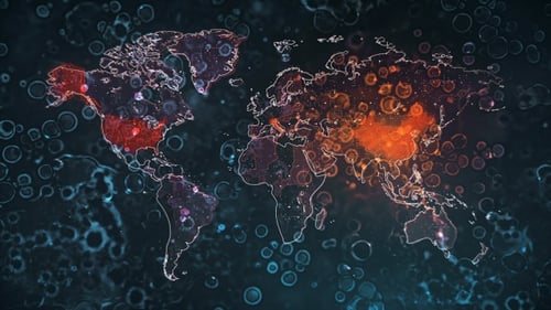 Global Disease Tracking on Animated Digital World Map