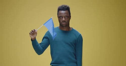 Young Adult Expressing Disappointment with European Union